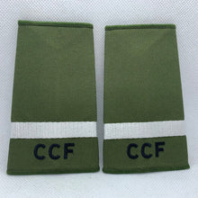 Load image into Gallery viewer, CCF OD Green Rank Slides / Epaulette Pair Genuine British Army - NEW

