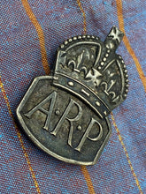 Load image into Gallery viewer, Original APR Air Raid Precautions Solid Silver Hallmarked Lapel Badge
