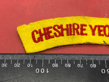 Load image into Gallery viewer, WW2 British Army CHESHIRE YEOMANRY - Original Cloth Shoulder Title.
