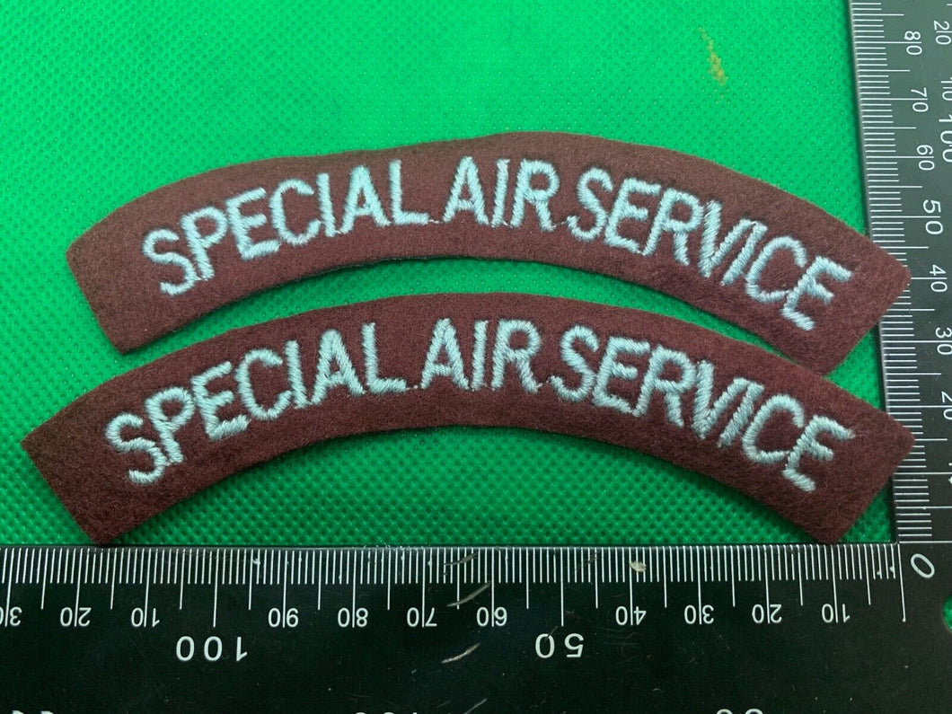 British Army Special Air Service Shoulder Title Pair