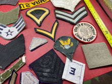 Load image into Gallery viewer, A Group of US Army Badges, Patches, Rank Chevrons etc. etc.
