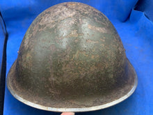 Load image into Gallery viewer, Original WW2 British Army / Canadian Army Mk3 Turtle Combat Helmet - FD
