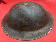 Load image into Gallery viewer, Original WW2 Combat Helmet - British / South African Army Mk2 Brodie Helmet
