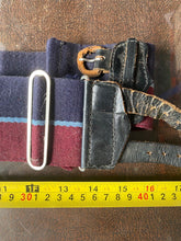 Charger l&#39;image dans la galerie, British Royal Air Force Cloth Stable Belt with Leather Fasteners. Approx 28 Inch
