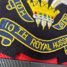 Load image into Gallery viewer, British Army 10th Royal Hussars Regiment Embroidered Blazer Badge
