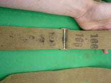 Load image into Gallery viewer, Original WW2 Pattern British Army L Straps Pair - 37 Pattern Webbing Haversack
