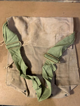 Load image into Gallery viewer, Original WW2 British Army Indian Made Soldiers Gas Mask Bag &amp; Strap - 1943 Dated
