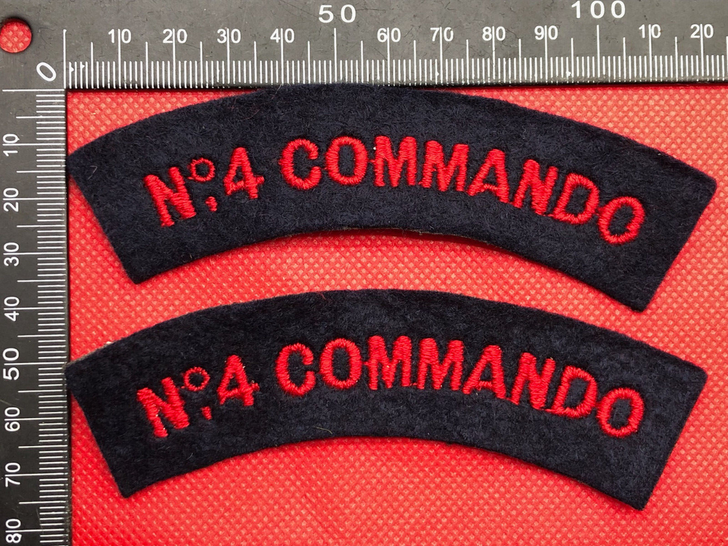 British Army No.4 Commando Shoulder Title Pair