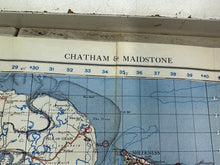Load image into Gallery viewer, Original WW2 British Army OS Map of England - War Office - Chatham &amp; Maidstone
