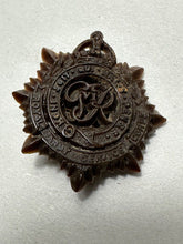 Load image into Gallery viewer, Original WW2 British Army Royal Army Service Corps Bakelite Economy Cap Badge
