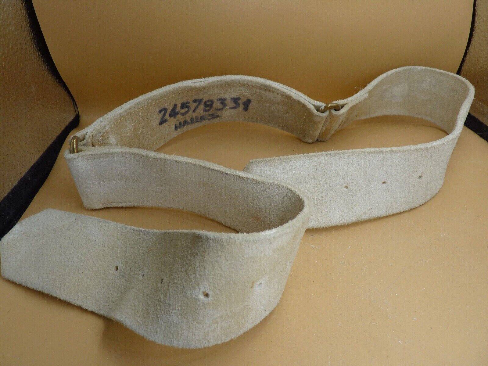 Original British Army White Buff Leather belt. Used by Guards Regiment ...