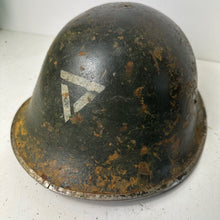 Charger l&#39;image dans la galerie, British / Canadian Army WW2 Mk3 Turtle Helmet 1944 Dated - Original WW2 Helmet
