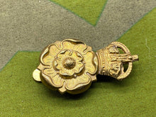 Load image into Gallery viewer, WW1 / WW2 Yorkshire Dragoons Original Gilt / Brass Cap Badge
