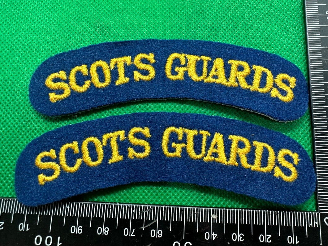 Scots Guards British Army Shoulder Titles Pair - WW2 Onwards Pattern
