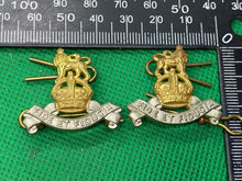 Load image into Gallery viewer, Original Pair of British Army - King&#39;s Crown Army Pay Corps Collar Badges
