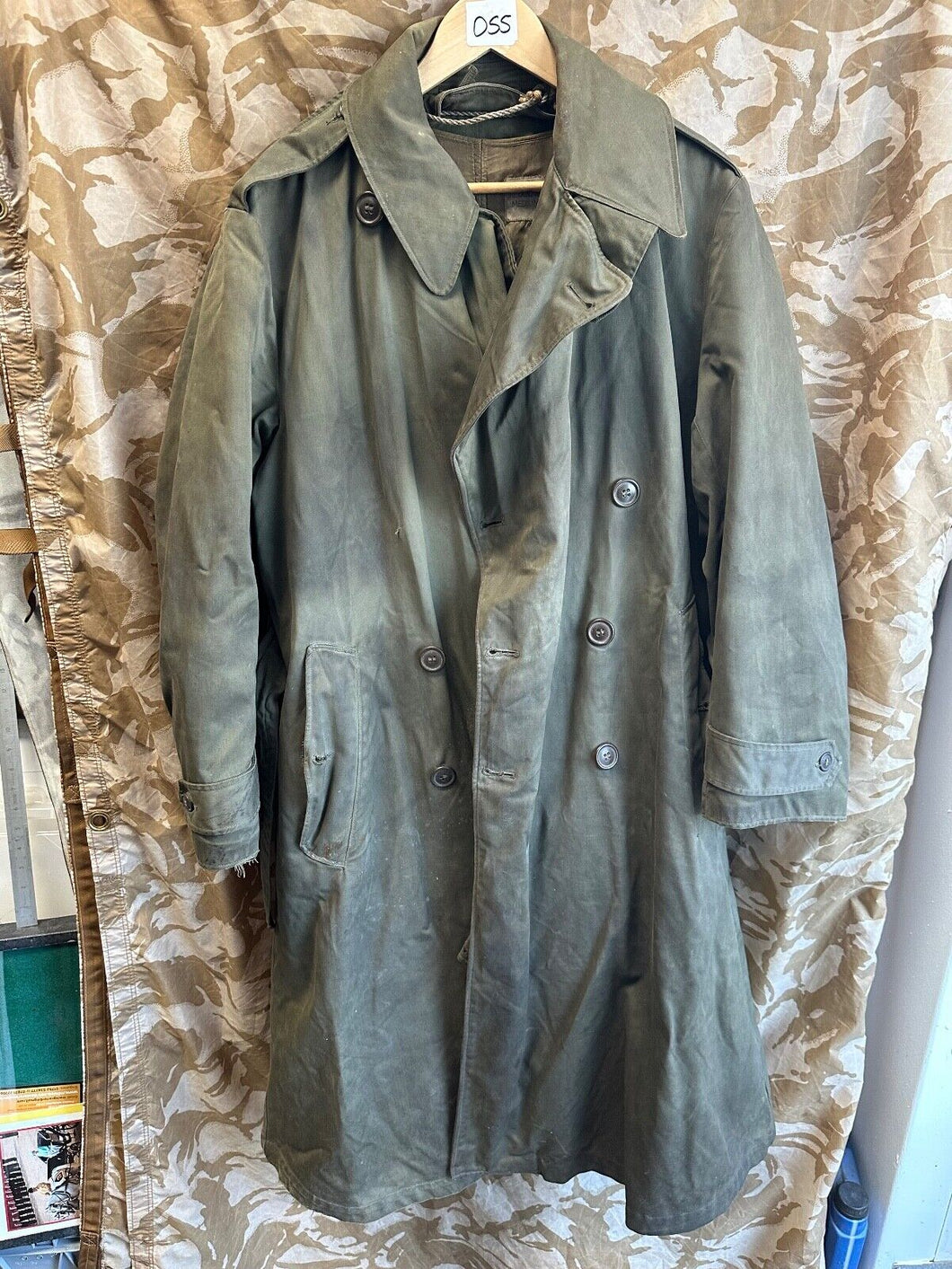 Original WW2 US Army Officers Cold Weather Overcoat & Inner Liner Complete - 44