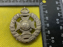 Load image into Gallery viewer, British Army Rifle Brigade Volunteers Cap Badge. Maker Marked
