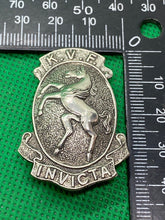 Load image into Gallery viewer, British Army The Kent Volunteer Fencibles – White Metal Cap Badge
