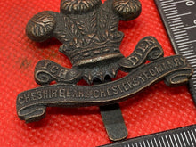 Load image into Gallery viewer, Original British Army The Cheshire Yeomanry (Earl of Chester&#39;s) Cap Badge - Cast - The Militaria Shop
