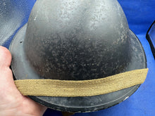Load image into Gallery viewer, Original WW2 British Home Front Civil Defence ARP Warden Helmet - Complete
