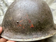 Charger l&#39;image dans la galerie, Original WW2 Canadian / British Army Mk3 High Rivet Turtle Helmet &amp; Liner
