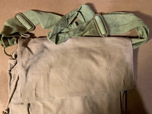 Load image into Gallery viewer, Original WW2 British Army Indian Made Soldiers Gas Mask Bag &amp; Strap - 1943 Dated
