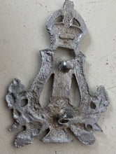 Load image into Gallery viewer, A Kings Crown British Army Musicians Badge locally sand cast in white metal. B61
