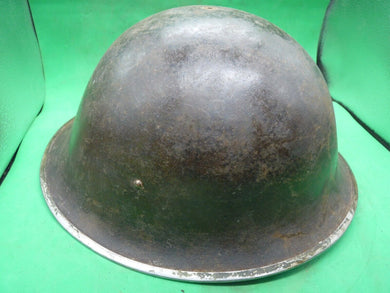 Original WW2 British / Canadian Army Mk3 High Rivet Turtle Army Combat Helmet - The Militaria Shop