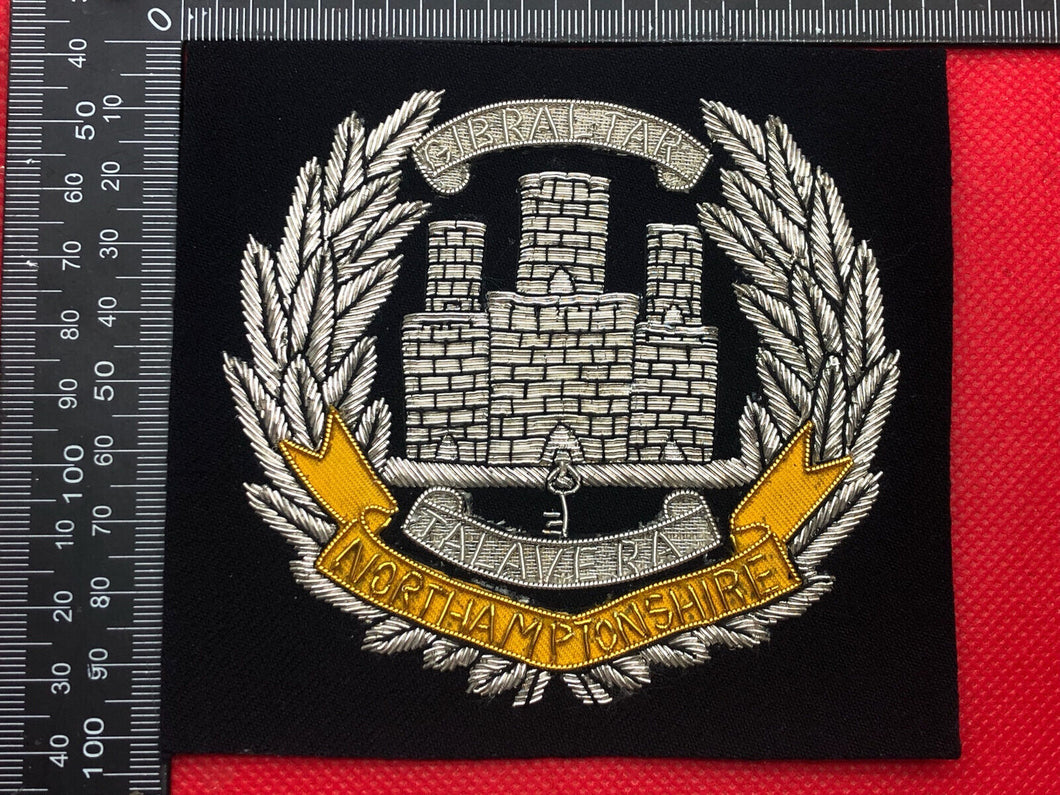 British Army Bullion Embroidered Blazer Badge - Northamptonshire Regiment