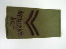 Charger l&#39;image dans la galerie, Mercian ACF OD Green Rank Slides / Epaulette Pair Genuine British Army - NEW
