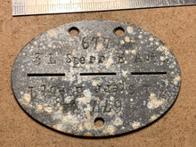 Load image into Gallery viewer, Original WW2 German Army Soldiers Dog Tags - 3 L Speer E Abt - B12
