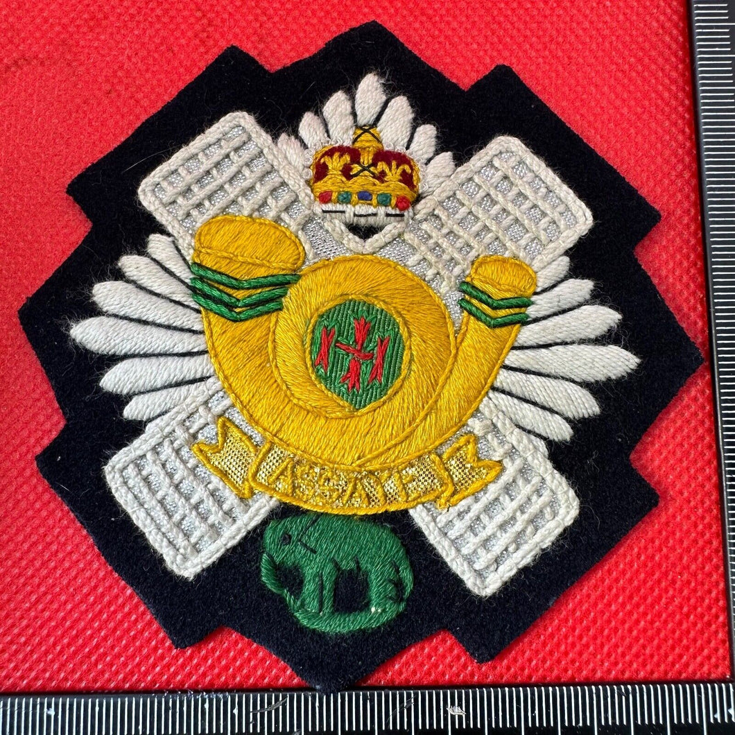 British Army Highland Light Infantry Queens Crown Embroidered Blazer Badge