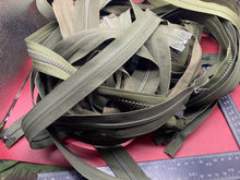 Load image into Gallery viewer, Dealer&#39;s Lot - 23 x British Army Long &amp; Short Green Zips. New &amp; unused.
