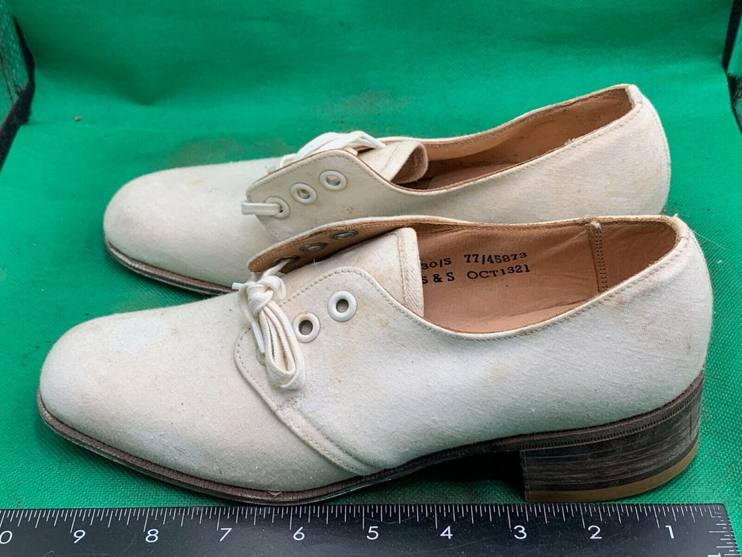 Original WW2 British Army Women's White Summer Shoes - ATS WAAF - Size 230s
