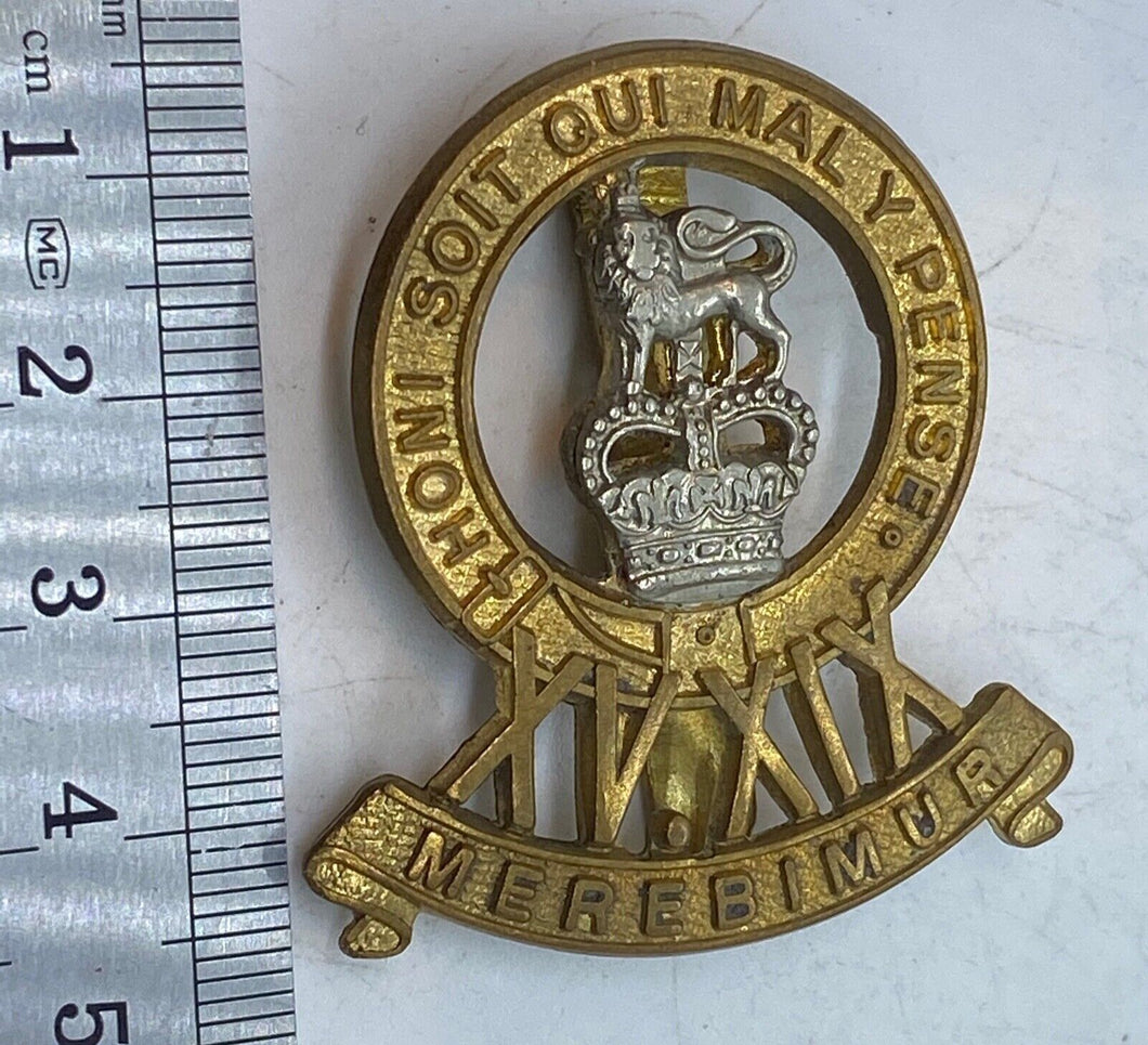 A nice Queens Crown British Army 15th/19th Lancers cap badge -- -- B37