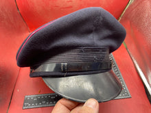Load image into Gallery viewer, Post WW2 German Railway Officials Visor Cap.  Burgundy Piped and Easy to Convert
