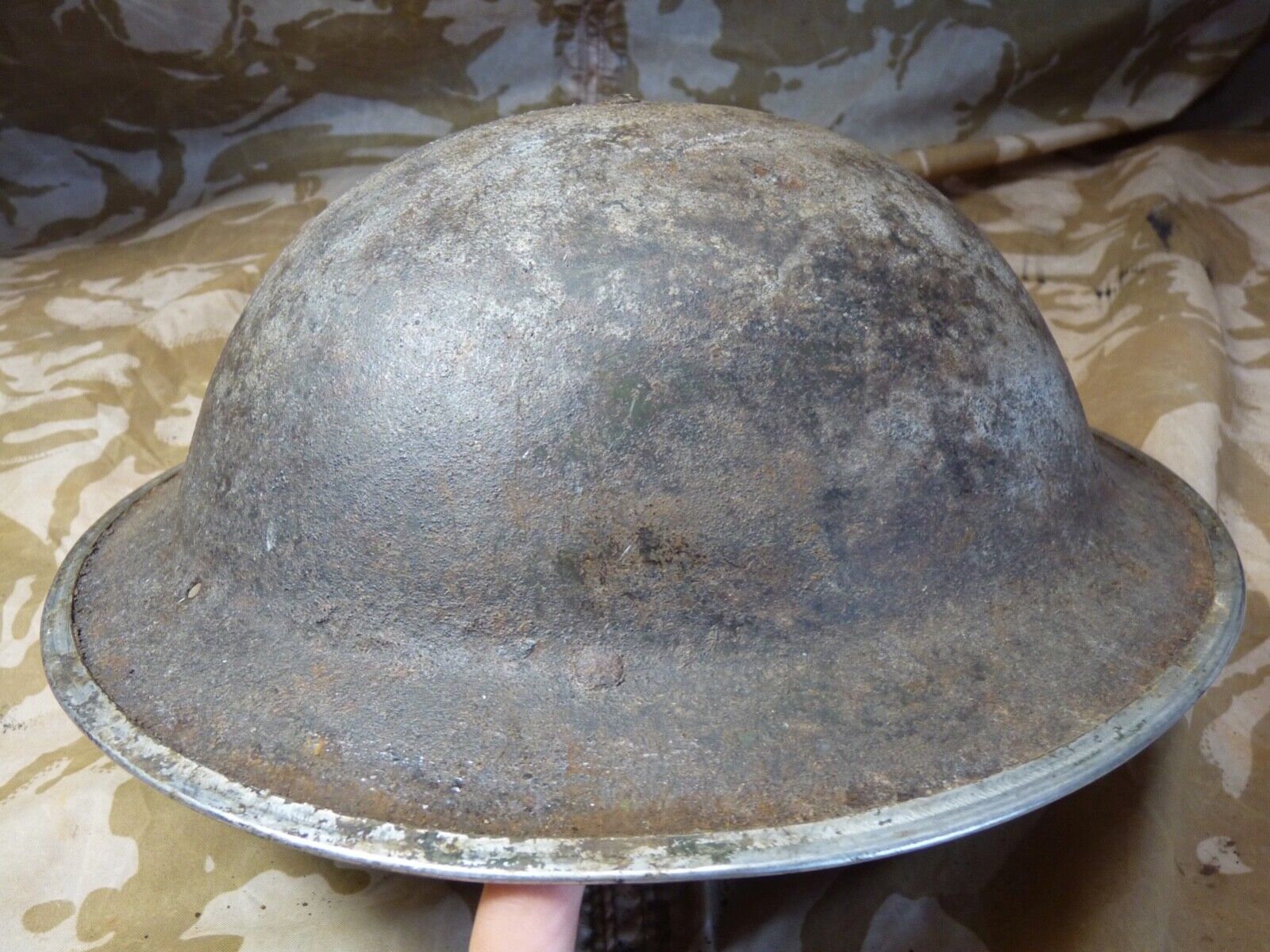 Original WW2 British Style South African Mk2 Army Combat Helmet - The Militaria Shop