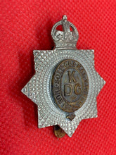 Load image into Gallery viewer, Original WW1 / WW2 British Army KING&#39;S DRAGOON GUARDS Regiment Cap Badge
