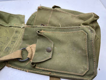 Load image into Gallery viewer, Original WW2 British Army Assault Light Weight Gas Mask Bag 1945 Dated
