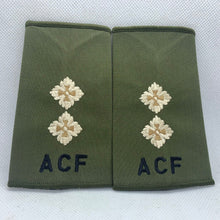 Load image into Gallery viewer, Cadet ACF OD Green Rank Slides / Epaulette Pair Genuine British Army - NEW
