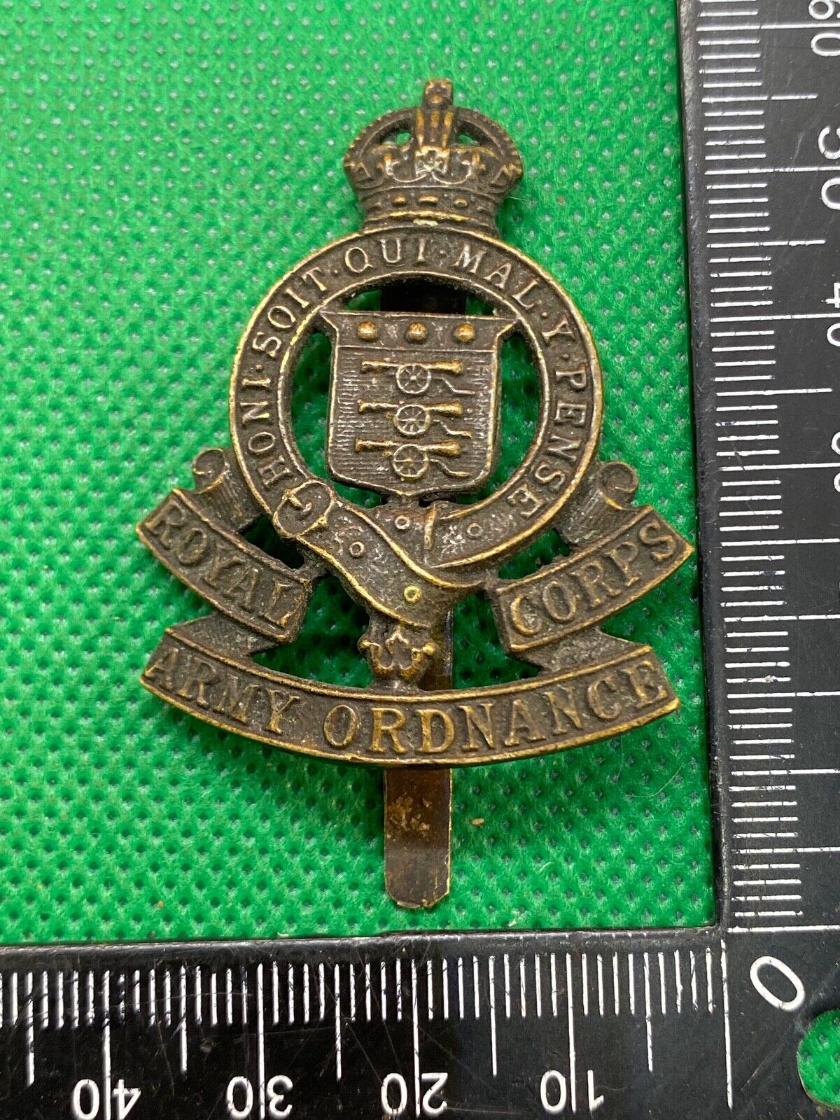 Original WW1 / WW2 British Army Royal Army Ordnance Corps Cap Badge ...