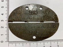 Load image into Gallery viewer, Original WW2 German Army Soldiers Dog Tags - St.KP./G.E.u.A.B.76
