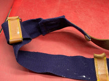 Load image into Gallery viewer, WW2 British Army Hussars Blue Canvas and Leather Belt with Fittings
