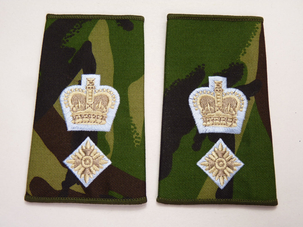 DPM Rank Slides / Epaulette Pair Genuine British Army - Lieutenant Colonel