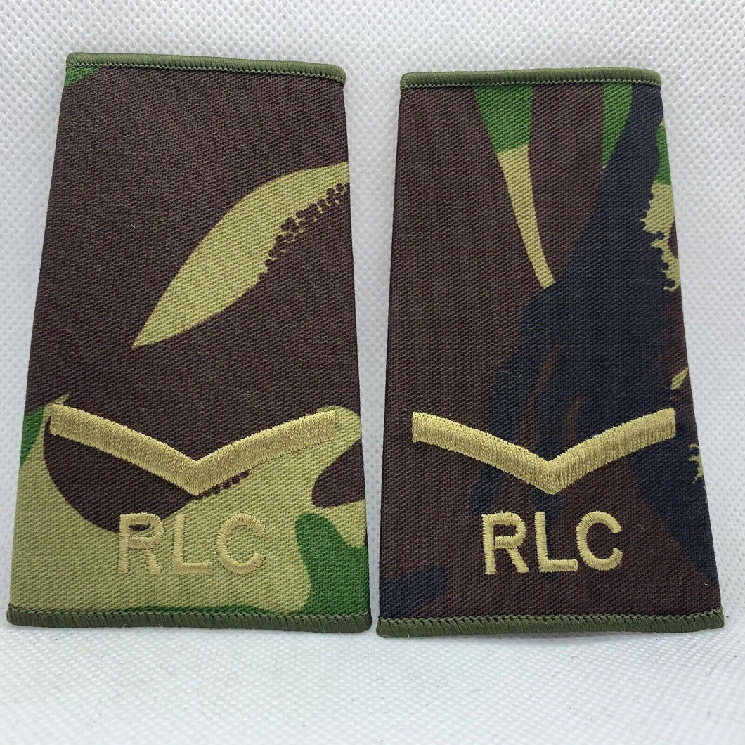 Royal Logistics Corps RLC Rank Slides / Epaulette Pair Genuine British Army -NEW