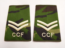 Load image into Gallery viewer, DPM Rank Slides / Epaulette Pair Genuine British Army - CCF Corporal - The Militaria Shop
