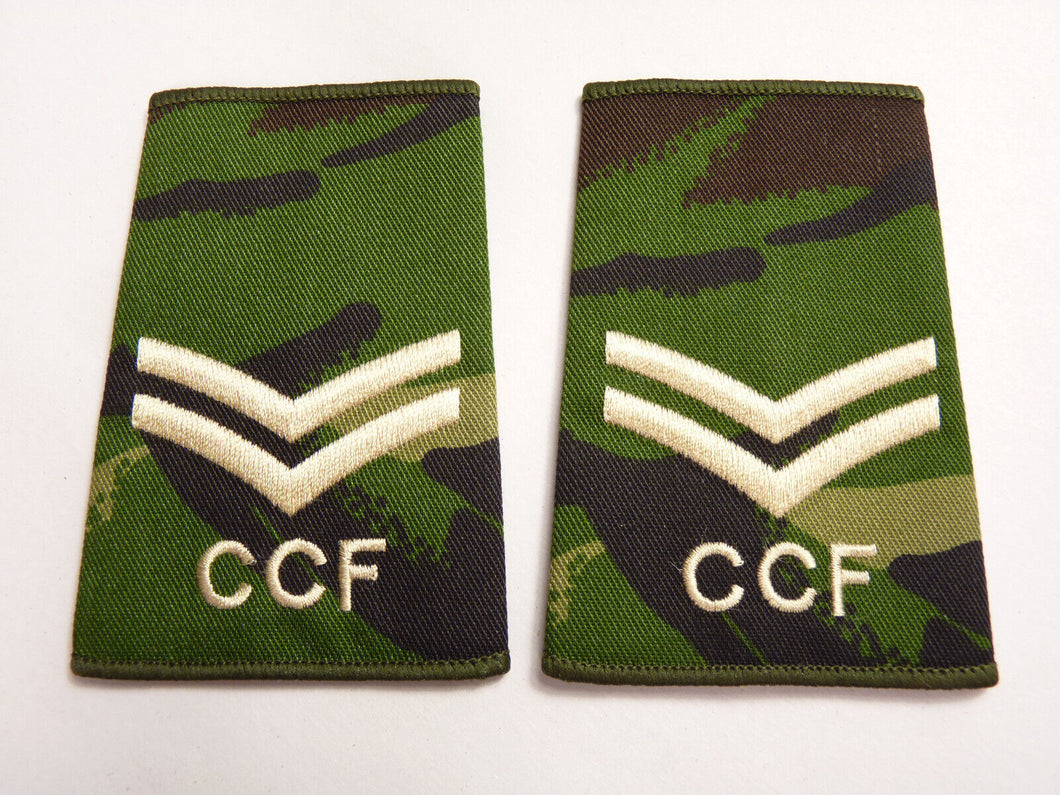 DPM Rank Slides / Epaulette Pair Genuine British Army - CCF Corporal - The Militaria Shop