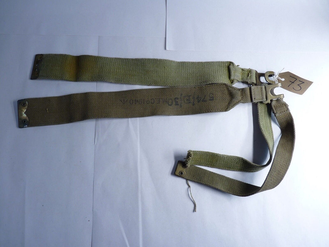 Original WW2 Pattern British Army L Straps Pair - 37 Pattern Webbing Haversack