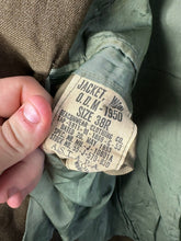 Load image into Gallery viewer, Original US Army Jacket OD Ike Jacket WW2 - Vietnam Pattern 38&quot; R - 1953 Dated
