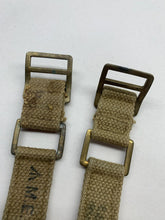 Load image into Gallery viewer, Original WW2 British Army 37 Pattern Brace Adaptors - 1944 Dated
